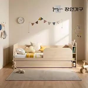 [장인가구](무료) 뉴피터 LED 수납헤드 E0 슬라이드 2단침대 침대프레임 SS+가드