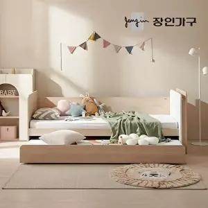[장인가구](무료) 뉴피터 LED 패브릭헤드 E0 슬라이드 2단침대 침대프레임 SS