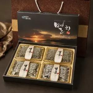 [통영수산물시장] 멸치 4종 선물세트 (대멸 160g+중멸 160g+세멸 180g+자멸 160g)
