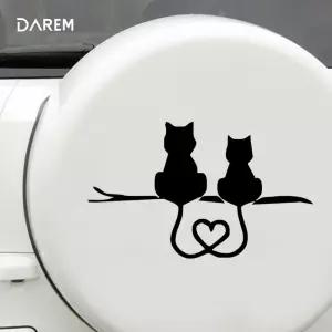 다름S 커플캣 차량용 스티커 / DIY 자동차 주유구