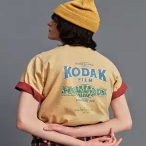 [정품] 코닥 KODAK 스노우 워싱 그래픽 반팔 티셔츠 우먼 YELLOW K6222LRS11YLW