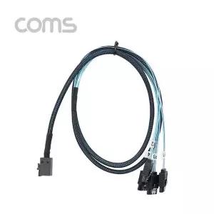 [제이큐]Mini SAS SFF-8643 to SATA x4 내장형 변환 케이블 서버 저장장치 데이터 연