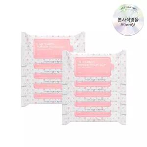 [H몰][질경이] 부드러운 엠보싱 원단의 휴대용 여성청결제 페미닌티슈(10매입) x10개
