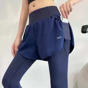 포켓 일체형 요가바지 휴대폰 요가레깅스 반바지레깅스 운동복
