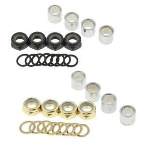 16pcs 롱보드 하드웨어 키트 베어링 스페이서 워셔 나사 4륜 스케이트보드용 장착 볼트