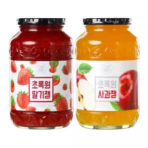 초록원 딸기잼 1kg +사과잼 1kg