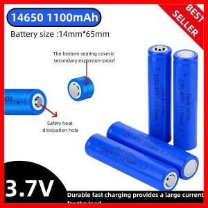 14650 3.7V 1100mAh 충전식 리튬 배터리, Icr14650 호환, 전동 칫솔, 손전등, 마이크용