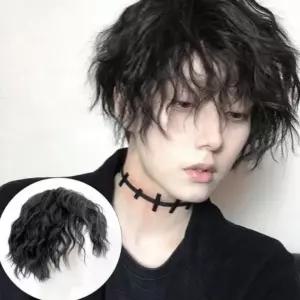 헤어 웨이브 가발 스타일리쉬 펌 남자용 패션