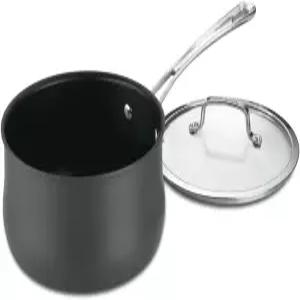 Cuisinart Contour 1쿼트 순수 세라믹TM 논스틱 PFAS 프리 경질 양극 처리 뚜껑 있는 냄비 6419C-14