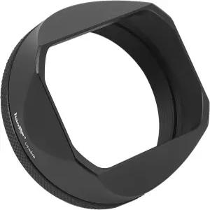 후지필름 X100VI Fuji X100V 카메라용 49mm 어댑터 링이 포함된 Haoge LH-X54B 사각 금속 렌즈 후드(블랙)