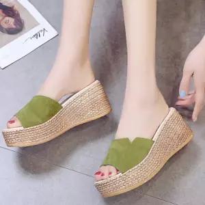 여성용 키높이 통굽 왕굽 샌들 슬리퍼 통굽 7cm
