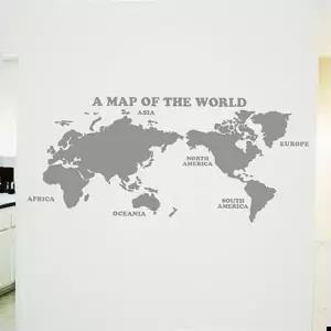 그래픽스티커 WorldMap세계지도 WBWG003