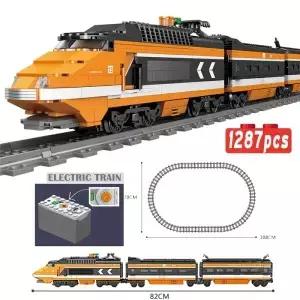 DIY MOC 도시 시리즈 기차 지하철 트랙 빌딩 블록 철도 운송 모델 벽돌 장난감 Brinquedos for Children