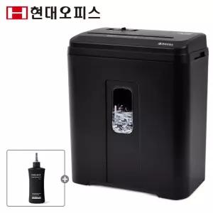 현대오피스 소형 가정용 문서세단기 파쇄기 PK-612X 6매 종이 세절기 + 전용오일