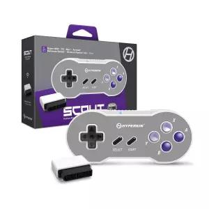 어댑터 포함 SNES/PC/Mac/Android용 하이퍼킨 스카우트 무선 컨트롤러 Super NES/PC/MAC/Android용 동글이