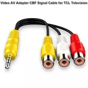 비디오 컴포넌트 어댑터 케이블 TCL TV용 3.5mm 3 RCA 레드 화이트 및 옐로우 여성 세트
