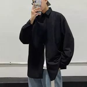 긴팔 남방 레이어드용 외출 남자 없는 남성 어깨선 깔끔한 셔츠 30대