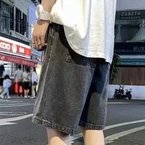 밴딩 5부 팬츠 와이드 청 반바지 버뮤다 데님