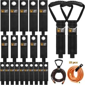 22PCS 대형 보관 스트랩 차고 후크 도구 정리함 및 고정 코드 랩 키퍼 호스 로프 RV 보트 정리용 케이블