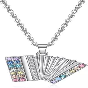 비후 바이올린/기타/우쿨렐레/아코디언/피아노 목걸이 연주자를 위한 음악 선물 애호가를 콘서트 딸을