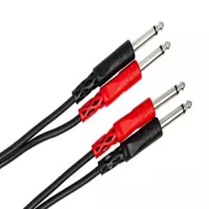 Hosa CPP-201 스테레오 인터커넥트 듀얼 1/4인치 TS에서 동일 3.3피트