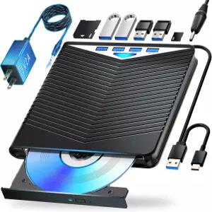 블루레이 버너 USB 3.0 및 Type-C와 호환되는 Dainty 7-in-1 외장 드라이브 읽기/쓰기 BD/DVD/CD Windows