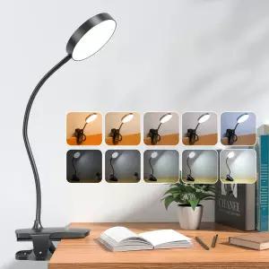 무바렉 램프 클립 5 밝기+5 컬러 200LM 36 LED 독서등 침대에서 책을 읽을 수 있는 조명 1800mAh 배터리