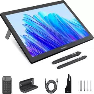 터치스크린이 탑재된 HUION KAMVAS Pro 19 4K UHD 드로잉 태블릿 10억 7천만 색상의 96 Adobe RGB 모니터