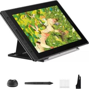 화면 16K 레벨의 HUION Kamvas Pro 16 V2 드로잉 태블릿 PenTech 4.0 배터리 프리 펜 15.6인치 풀