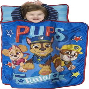 Paw Patrol 저희는 팀 낮잠 매트 세트 - 베개와 푹신한 담요가 내장된 퀼트 유치원 슬립오버 및 여행용