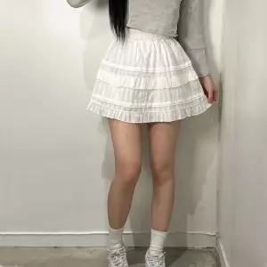 레이스 밴딩 여름 치마 캉캉 플레어 미니 스커트 2color 속치마 발레코어 프릴 T99