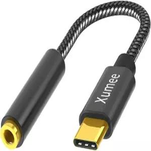 USB C에서 3.5mm 헤드폰 어댑터 - 타입 AUX 오디오 잭 하이 레스 DAC 동글 케이블 코드 iPhone 16/15 Pro