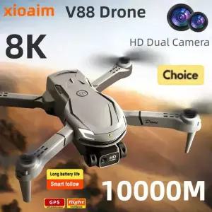 드론액세서리 2026 신형 V88 드론 8K 5G 전문가용 HD 듀얼 카메라 항공 촬영 원격 조종 항공기 쿼드콥터 15