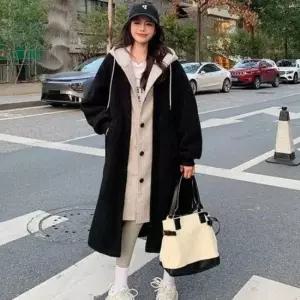 스터닝팩토리 겹쳐입기 뽀글이 후드스웨트 점퍼뽀 글이 베이직 롱점퍼자켓 이지웨어 볼캡 양털
