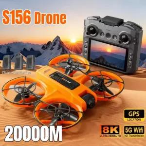 드론 S156 8K WIFI GPS 위치추적 전문가용 HD 항공 RC 비행기 듀얼 카메라 쿼드콥터 VR 안경