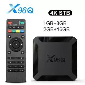 셋톱박스 핫 X96Q 안드로이드 100 고속 스마트 TV 박스 2GB 16GB 올위너 H313 쿼드 코어 4K 24G 와이파이 1