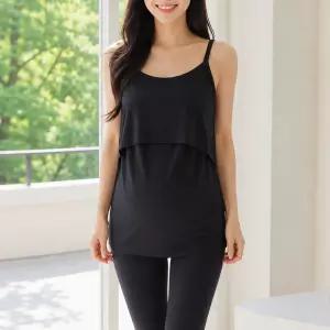 데일리 수유끈나시 임부복 이너티 산후조리원 준비물 임산부티셔츠 349