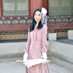 블러셔 핑크 경성의복 개화기 의상 개화기 의상 경성 시대 옷 패션 원피스 레