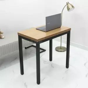 작은 2인용 식탁 700 x 500 블랙 철재 좁은 집 가정용 원룸 테이블 700500