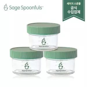 [세이지스푼풀]NEW 유리 120ml 3P 이유식기 이유식준비물 유리이유식용기 이유식식기