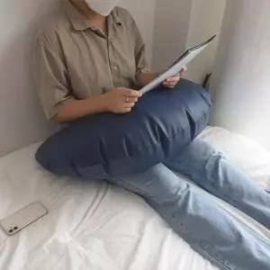 [텐바이텐]편안한 가죽 반달 거실 독서 미용실 쿠션