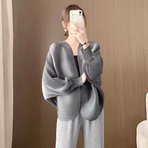 [프린플리츠] [PLEATS] 네이션 슬림핏 플리츠 가디건