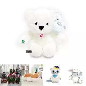 누리베어 녹음인형 25cm 화이트 애착 곰인형 말하는/강아지/인형/고양이/곰/오리/대형/토끼/어린이/선물/수