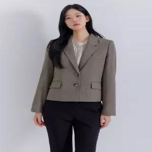 [지센][지센] Z-셀렉션 피어로즈 숏기장 셋업 자켓 LFFJN902_DB
