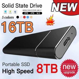고속 하드디스크 휴대용 SSD 1TB 노트북/데스크탑/Mac용 솔리드 스테이트 외장 드라이브 Type-C/USB 3.0 저