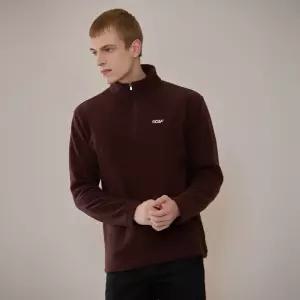 24FW 남성 플리스 집업 티셔츠 브라운