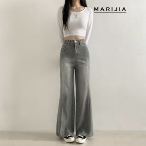 [마리지아][MARIJIA] 그레이 컷 데님 팬츠_MDEB25058