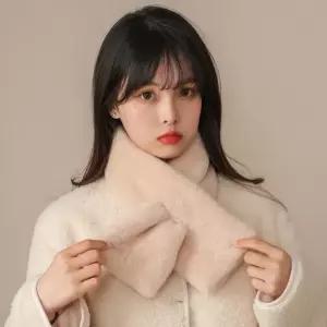 여성 겨울 밍크목도리 퍼머플러 방한 에코퍼머플러