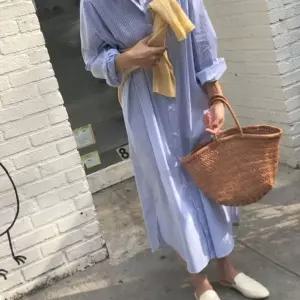 HIT 스트라이프 원피스 롱 셔츠 오버핏 임산부 빅사