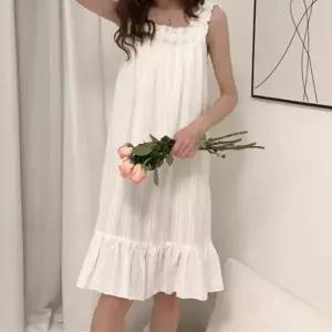 순면 나시 프릴 원피스 잠옷 홈웨어
